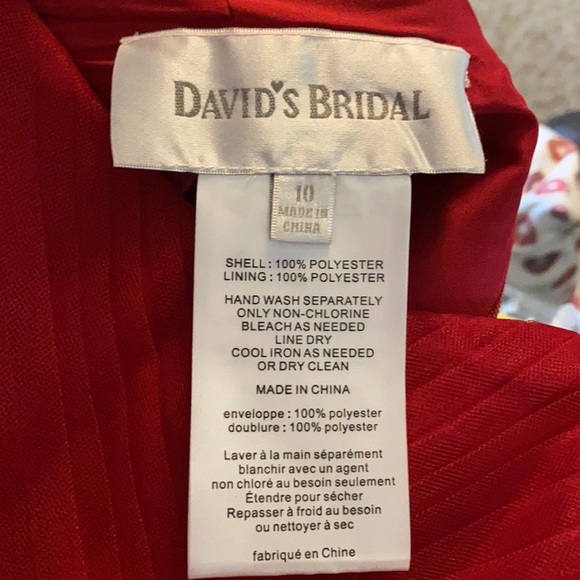 David's Bridal Strapless Dress with Tulle Size 10 - Picture 4 of 6